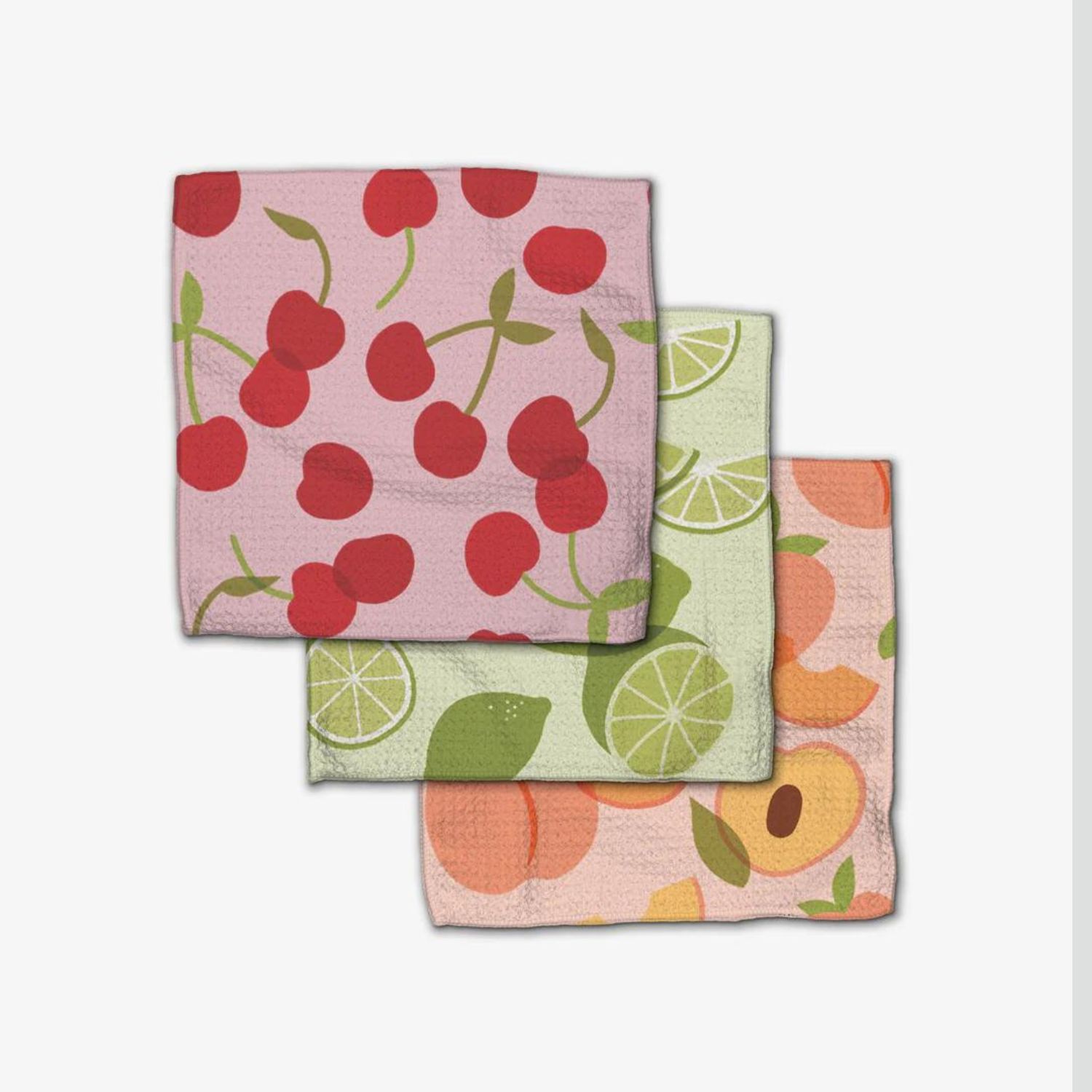 Geometry House Fruit Fun Dish Cloths, Set of 3