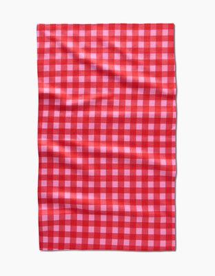 Geometry House Cherry Gingham Tea Towel