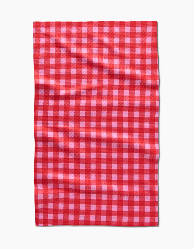 Geometry House Cherry Gingham Tea Towel