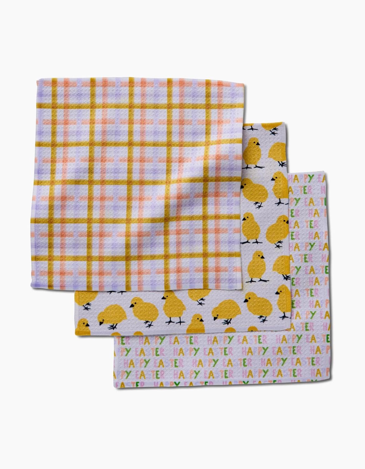 Geometry House Easter Cheer Dishcloth SET of 3