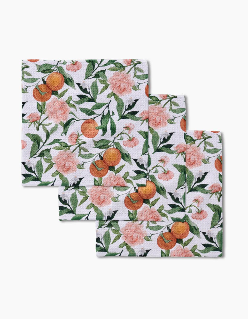 Geometry House Peony For Your Thoughts Dishcloth SET of 3