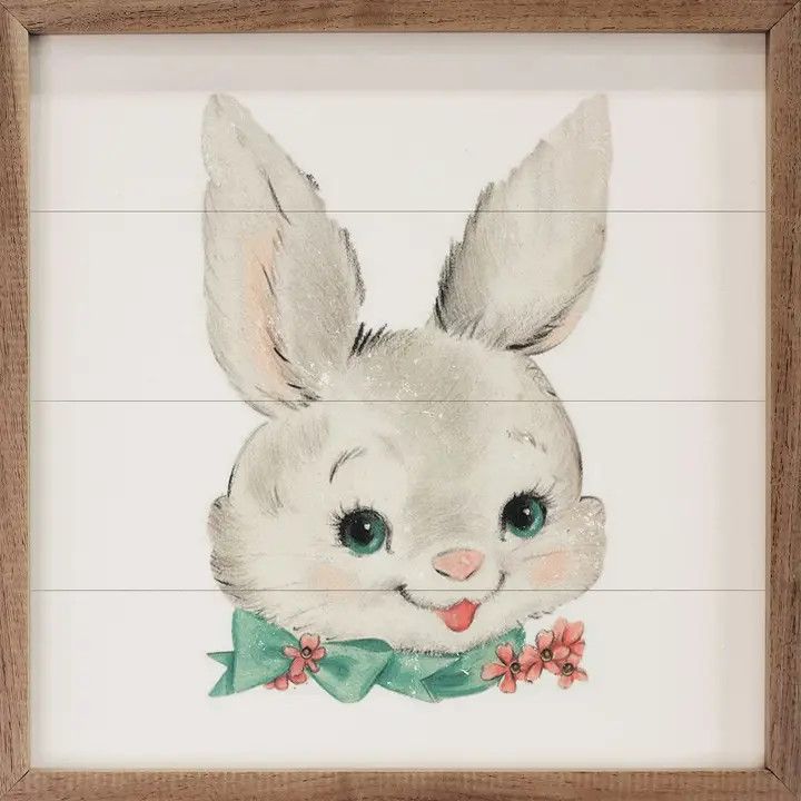 Vintage Easter Bunny 8 x 8