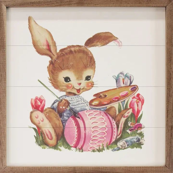 Egg Decorating Bunny White 8 x 8