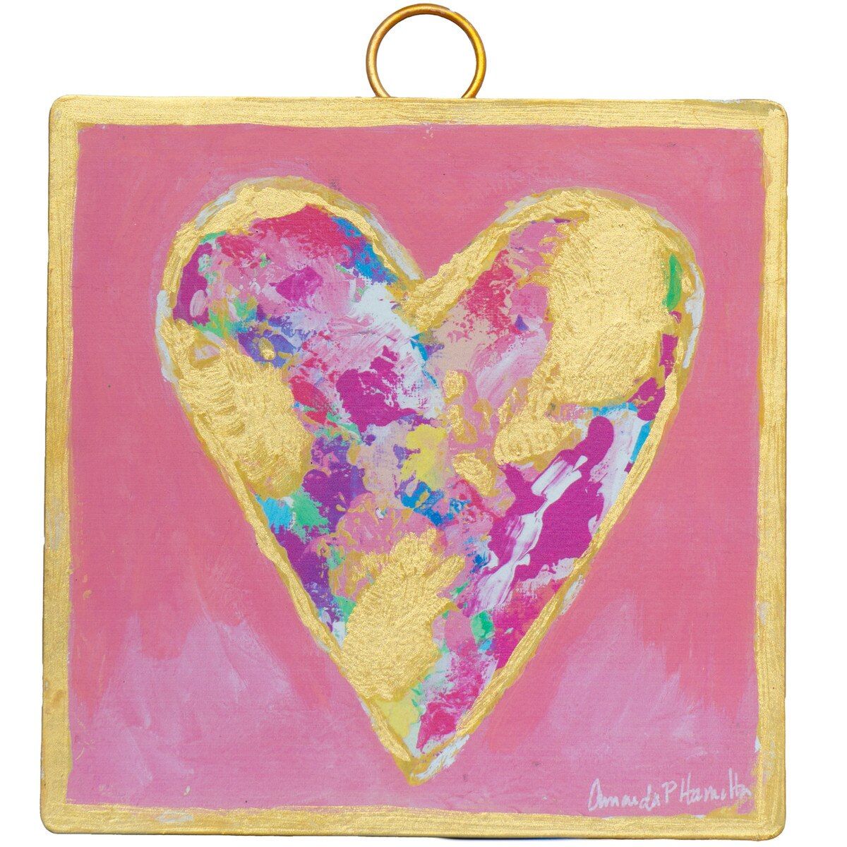 Mini Hamilton Pink &amp; Gold Messy Heart