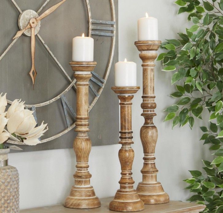 Natural Candle Holder 21&quot;