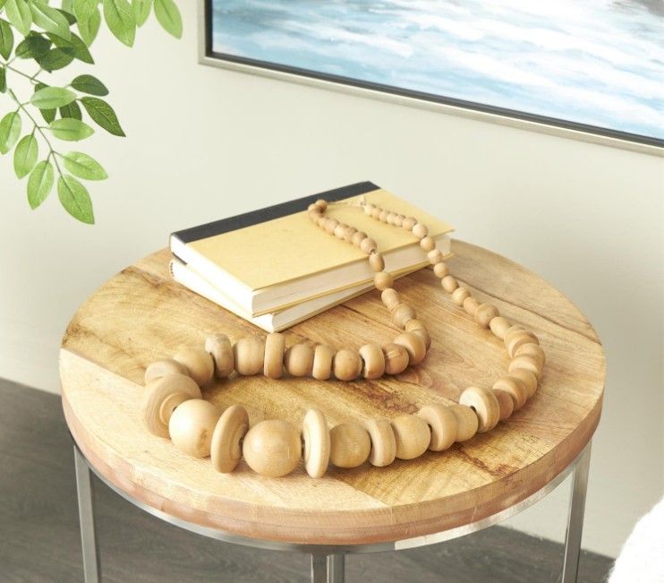 Wood Bead Necklace Decor