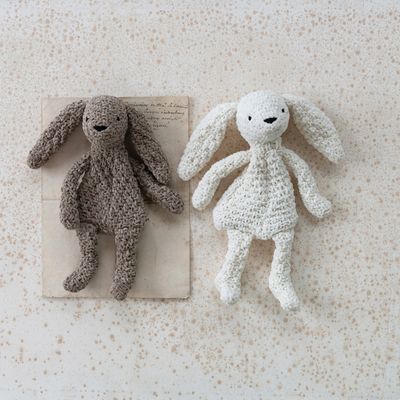 Fabric Chenille Brown Bunny
