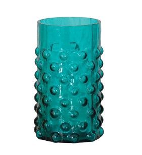 Hobnail Drinking Glass, 12 Oz - Blue