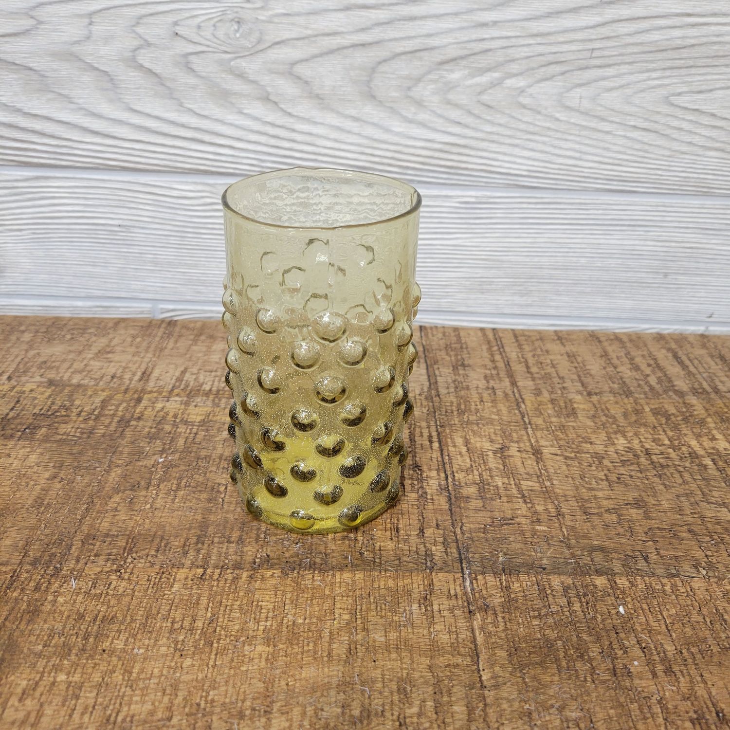 Hobnail Drinking Glass, 12 Oz - Yellow