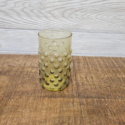 Hobnail Drinking Glass, 12 Oz - Yellow