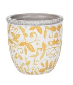 Cement Citrus Planter Yellow