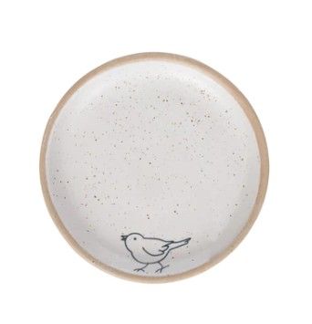 Trinket Dish w/Bird Print