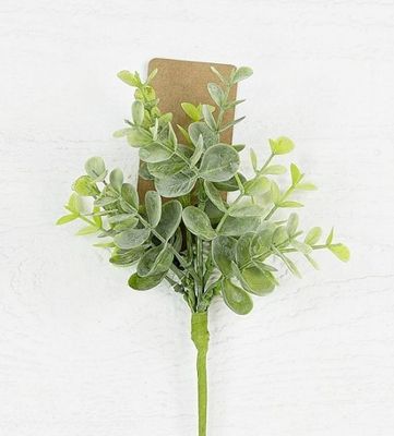 Flocked Eucalyptus Spray 10&quot;