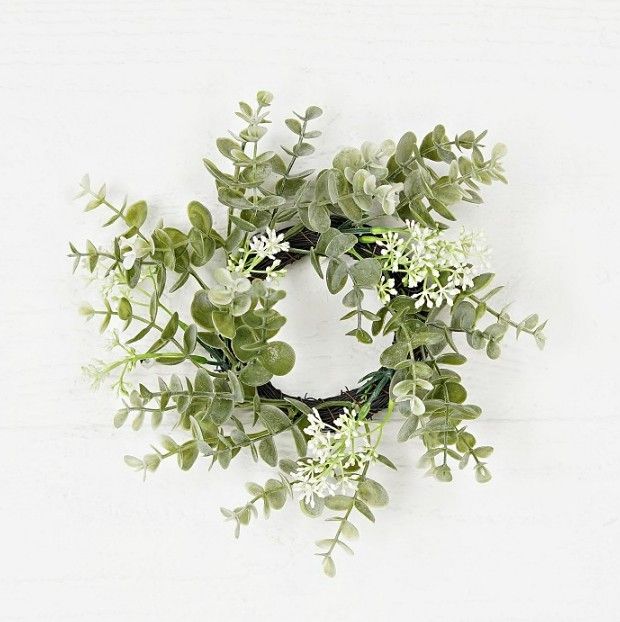 10in Twig Wreath-Sage Eucalyptus with Seeds