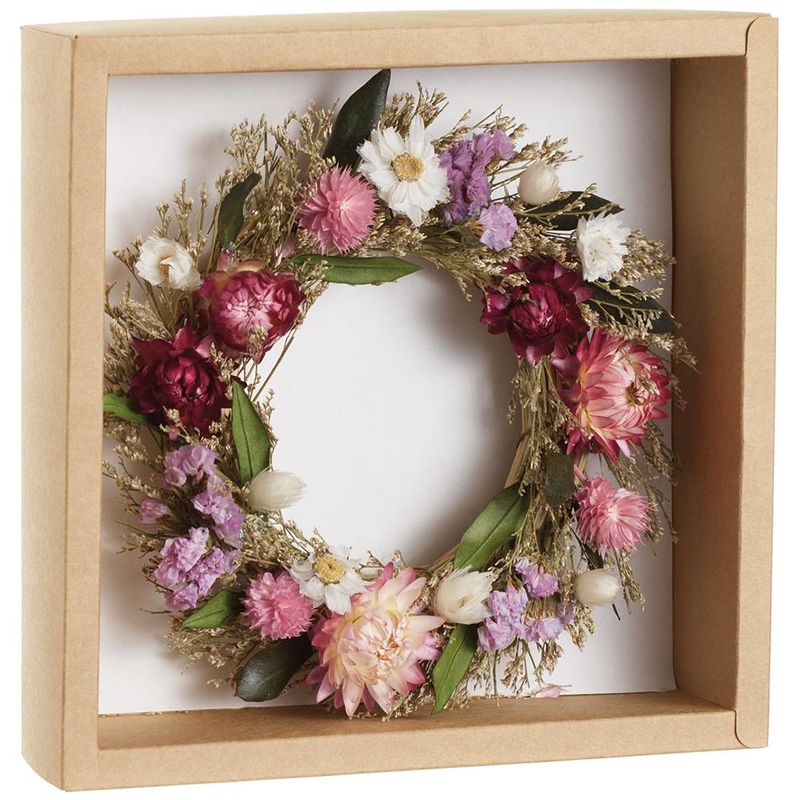 6.5&quot; Preserved Strawflower Wreath