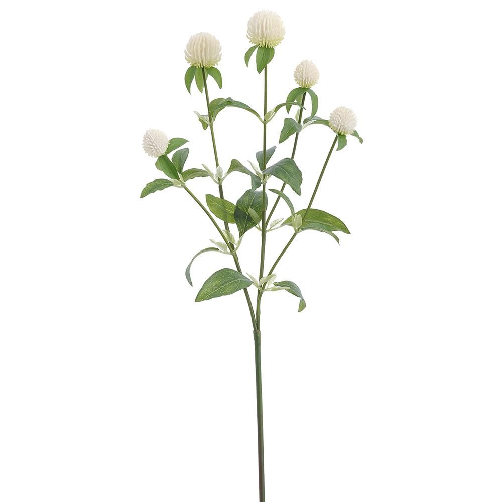 25.5&quot; Globe Thistle Spray Cream