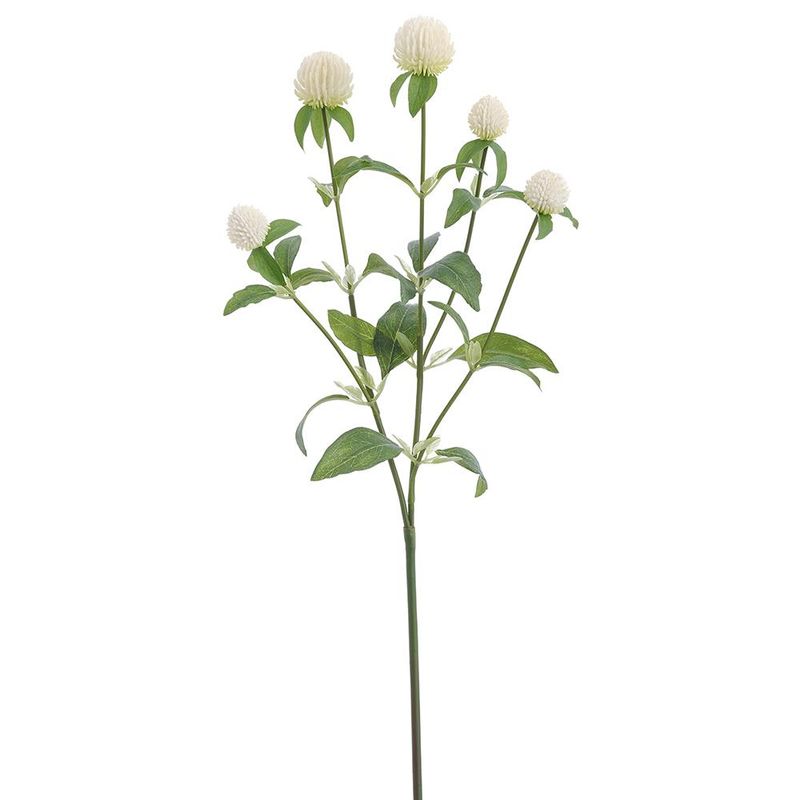 25.5&quot; Globe Thistle Spray Cream