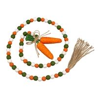 Green, Orange and White Bead Garland