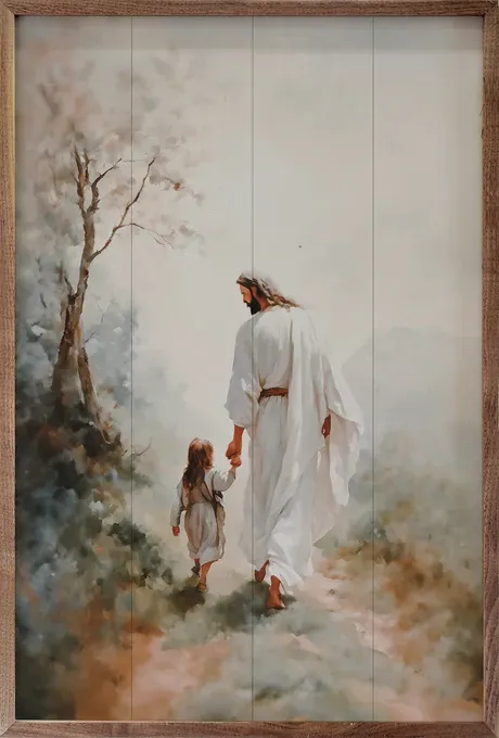 Walking with Jesus 16x24