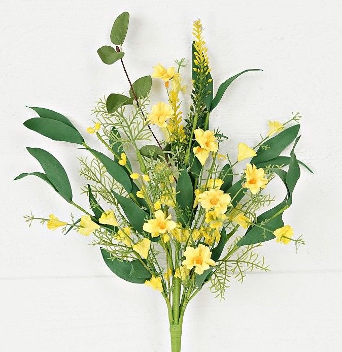 19in Bush-Yellow Wild Daylily with Leaves