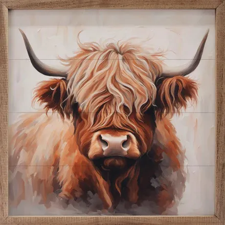 Highland Print White 24x24