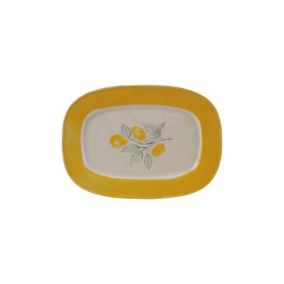 14&quot; Stoneware Plate w Lemons