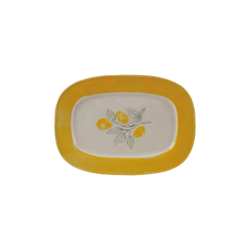 14&quot; Stoneware Plate w Lemons