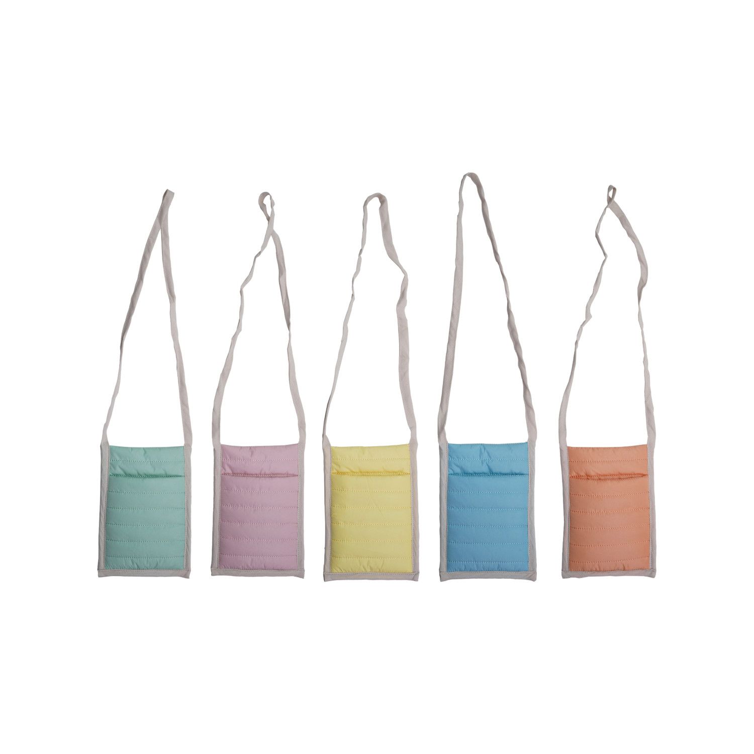 7-1/2&quot;L Puff Fabric Cross Body ASST 5