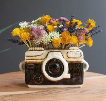 Ceramic Camera Planter
