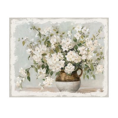 White Blossom Canvas Print 59x47