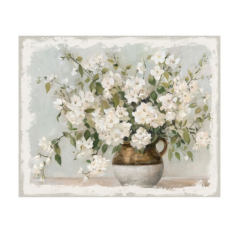White Blossom Canvas Print 59x47