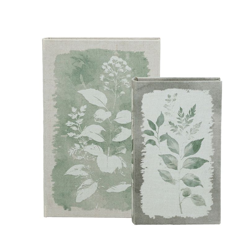 Green Subtle Leaf Motif Book 10.5&quot;