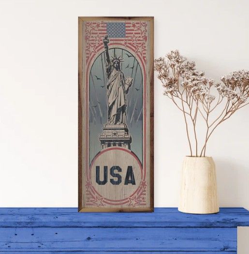 Vintage USA Print 8x24