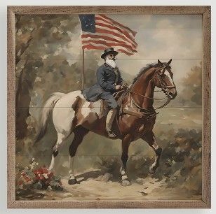 Patriotic Rider Print 12x12