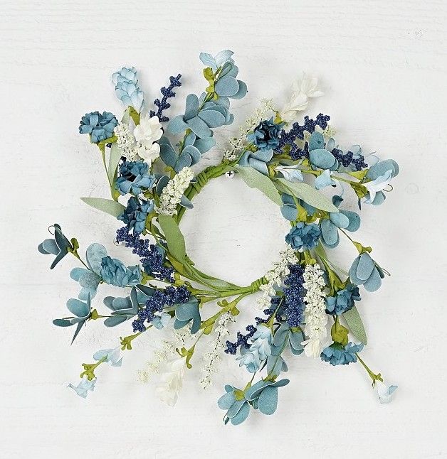 10in Ring-Mix Country Blue and White Flowers