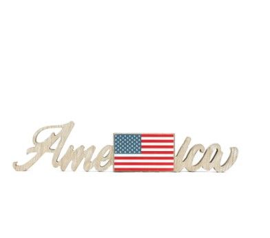 Wood Cutout (America) 16x4