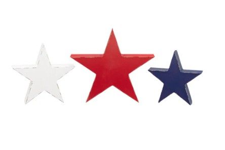 Red White and Blue Stars - Set of 3