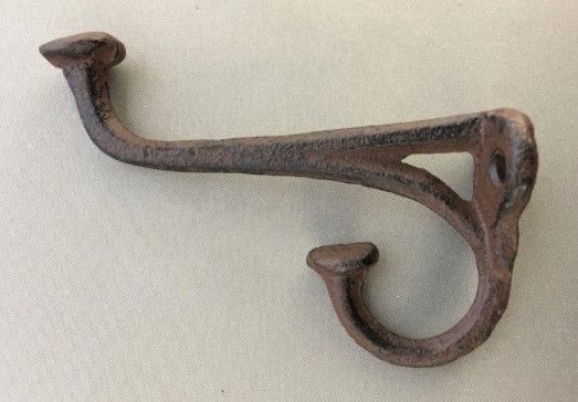 Brown Double Nail Coat Hook