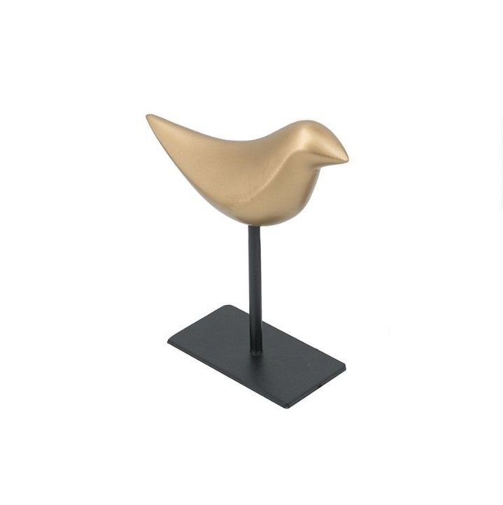 Bird On Metal Stand Gold