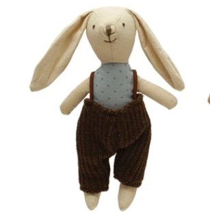 Plush Animals In Clothes Bunny