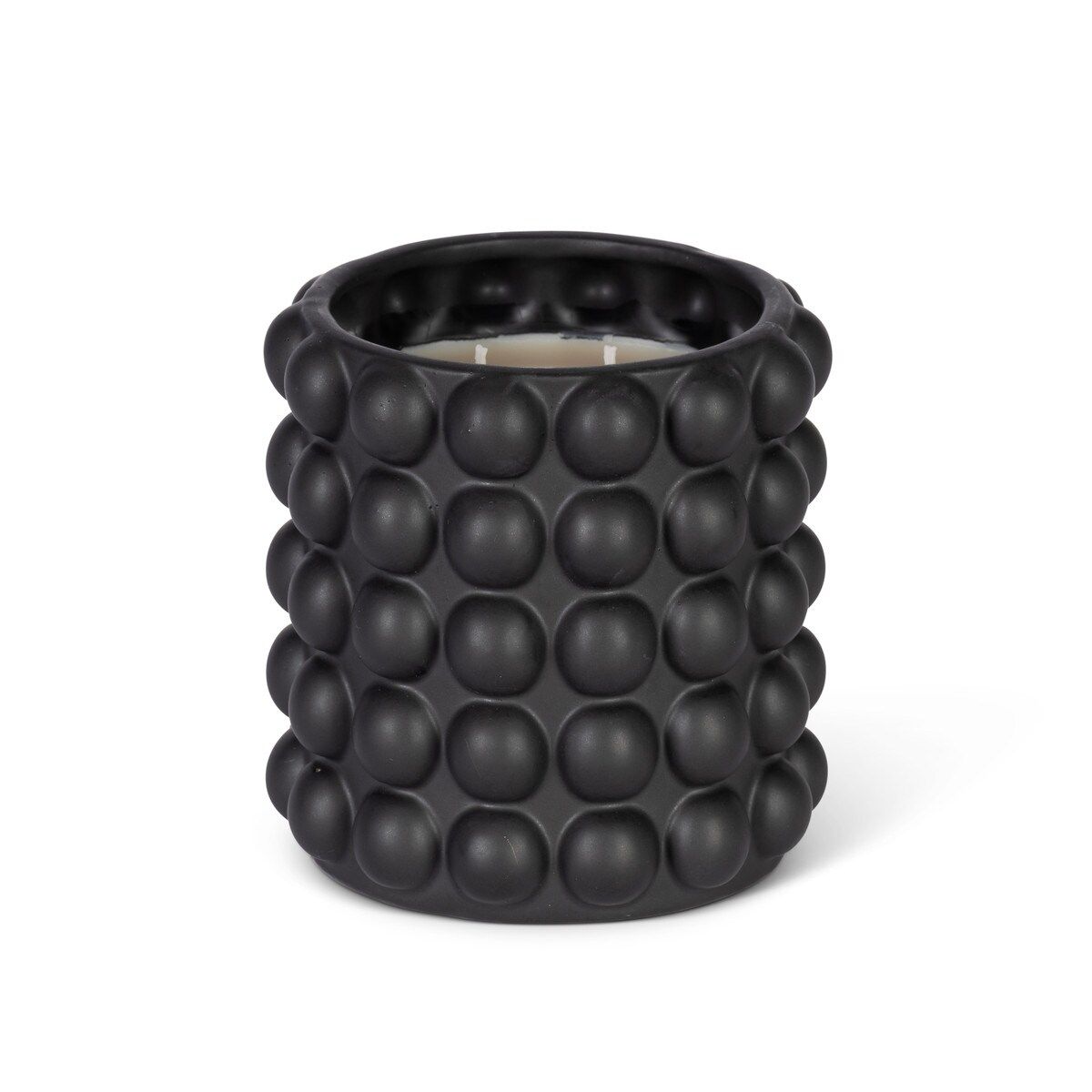 Baked Apple Scented Candle in a Matt Black Ceramic Jar.