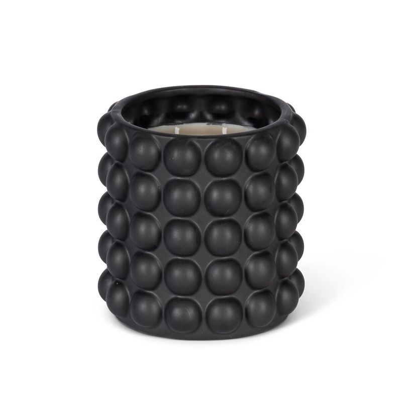 Baked Apple Scented Candle in a Matt Black Ceramic Jar.