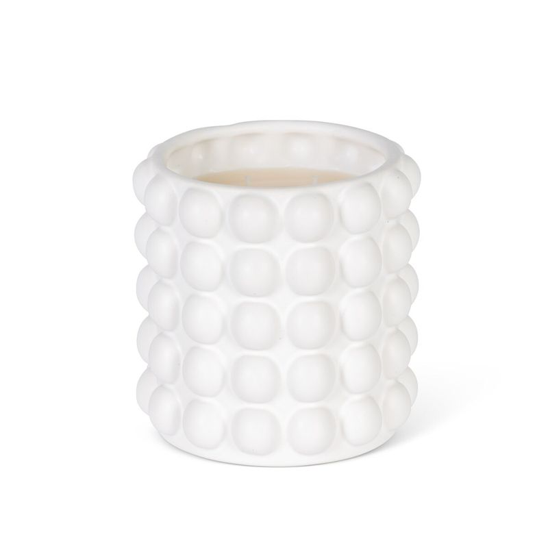 Sugar Cookie Scented Candle in a Matt White Ceramic Jar.
