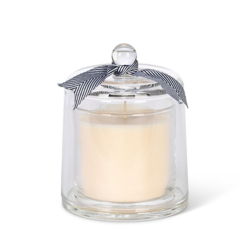 Fresh Linen Scented Candle in a Glass Cloche
