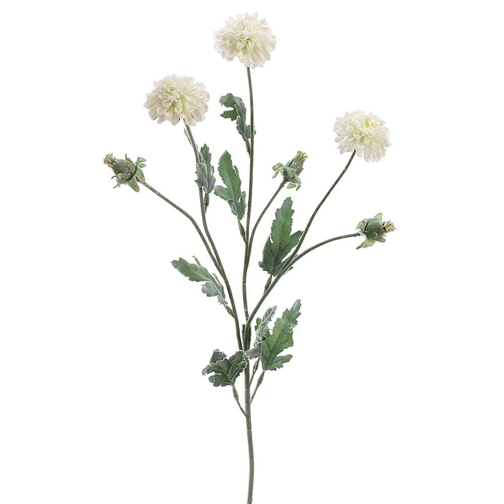 White Pompom Spray 28&quot;