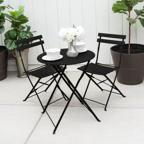 Bistro Set of 3 in Black