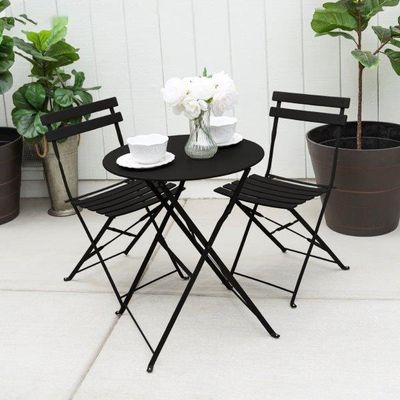 Bistro Set of 3 in Black