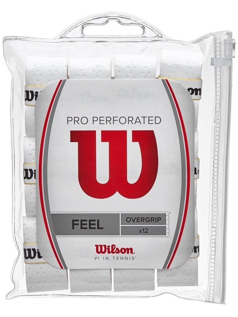 PRO OVERGRIP PERFORATED 12 PACK - WHITE