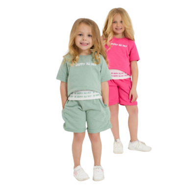 BE Happy All Day Girls Cotton Set