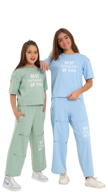 BEST VERSION OF You Trendy Girls Cotton Set